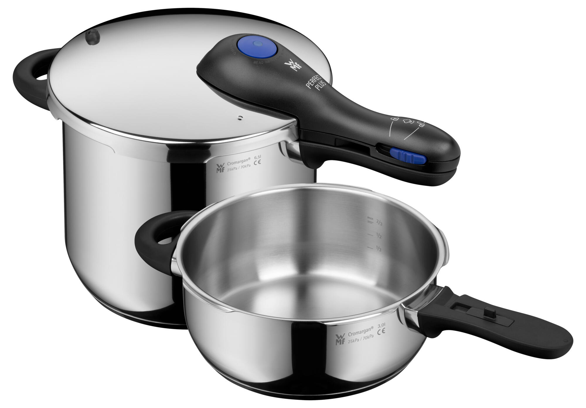 Perfect Plus One Pot pentola a pressione, Set 6.5 L e 3 L