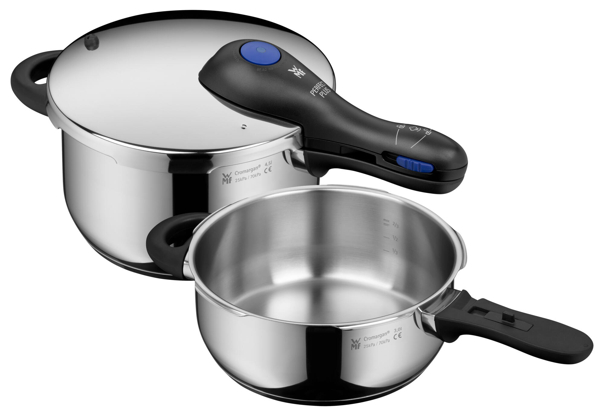 Perfect Plus One Pot pentola a pressione, Set 4.5 L e 3 L