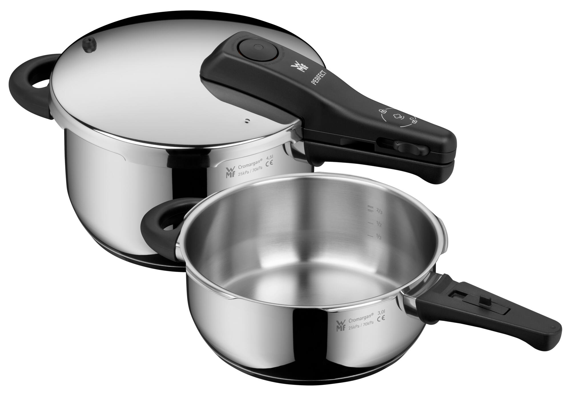 Perfect One Pot pentola a pressione, Set, 4.5 L e 3 L