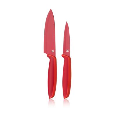 Set coltelli 2 pezzi, Touch rosso