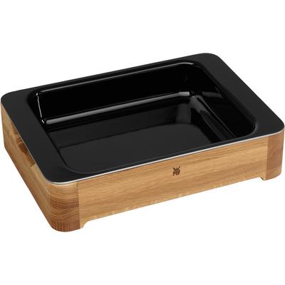 Teglia con supporto in legno L, Fusiontec